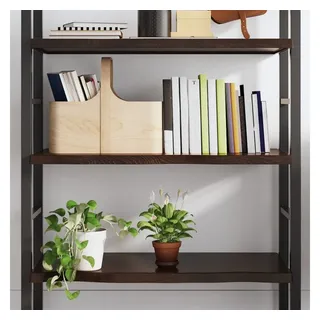 furnicato Wandregal aus massivem Eichenholz 100x50x(2-4) cm Dunkelbraun, 1-tlg., Stabiles Wandboard mit Naturkante und 40 kg Tragkraft als Ablage braun 50 cm x 4 cm x 100 cm