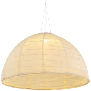 GLOBO LIGHTING LED Solarleuchte, LED fest integriert, warmweiß, Hängeleuchte Solar-licht draußen Solarbeleuchtung Garten hängend Ø40cm weiß