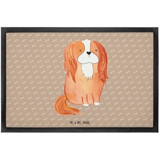 Fußmatte 60 x 90 cm Hund Cavalier King Charles Spaniel - Hundeglück - Geschenk, Mr. & Mrs. Panda, Höhe: 0.3 mm, Rutschfester Halt braun