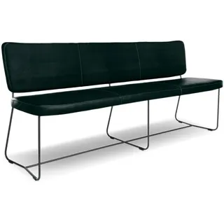 bert plantagie Bank Kiko-Plus 180 cm Leder Schwarz