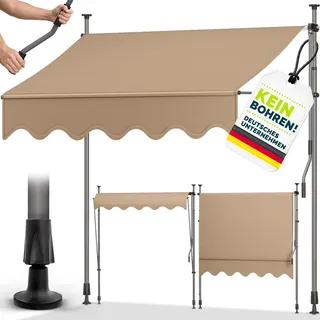 tillvex Klemmmarkise 400 cm schwarz