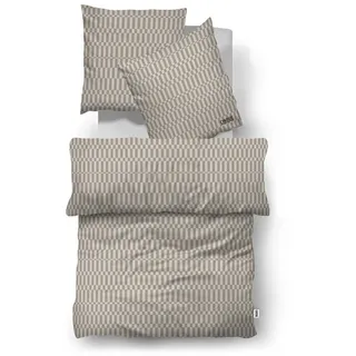 biberna LINE Satin Braun 135 x 200 cm + 80 x 80 cm