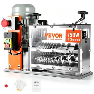 Vevor Kabelabisoliermaschine Elektrisch 1,5-40mm Kabelschälmaschine 750W Abisoliermaschine 30m pro Minute Geschwindigkeit Abisolierzange 65-Mn-Federstahl Klinge Ideal zum Abisolieren von Kupferdraht