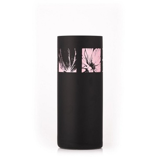 Crystalex Tischvase Vase Beauty rosa schwarz matt 260 mm (Einzelteil, 1 St., 1 x Vase), Kristallglas rosa|schwarz