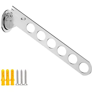 MDJYMYZ Kleiderständer Wandmontage, Klappbar Wand-Kleiderständer, Edelstahl, Wandgarderobe Garderobenhaken Handtuchhalter für Badezimmer Küchen Büro