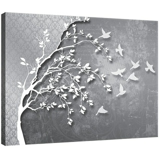 Leinwandbild  (Baum & Vögel, B x H: 100 x 75 cm)