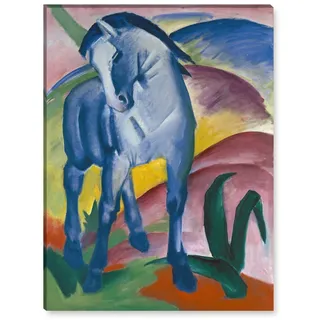 Wandkings Leinwandbilder von Franz Marc - Wähle EIN Motiv & Größe:Blaues Pferd - 30 x 40 cm
