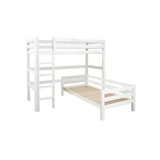 Hoppekids Eck-Etagenbett  ECO Luxury , weiß , Maße (cm): B: 216 H: 177