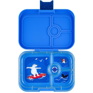 Yumbox Panino M Lunchbox (Surf Blue) - mittelgroße Brotdose mit 4 Fächern | Kinder Bento Box für Kindergarten, Schule, Erwachsene, Blau (Surf Blue)