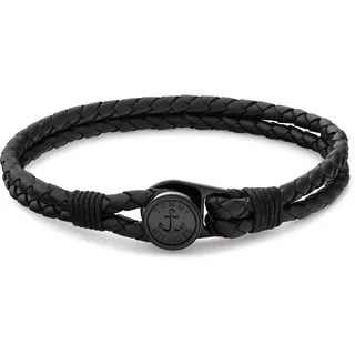 Tommy Hilfiger NAUTICAL Lederarmband grau/schwarz 2790693 Größe 19 cm