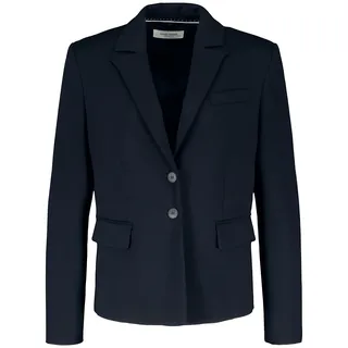 Gerry Weber Damen Eleganter Blazer mit Stretchkomfort Langarm, geknöpfte Armschlitze unifarben Navy 40 - 40