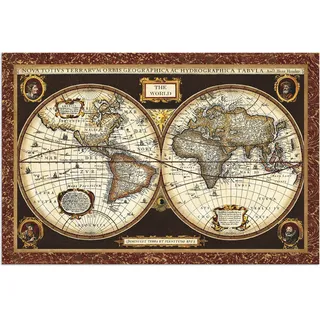 Wandbild ARTLAND "Weltkarte", braun (farbe bild(er): braun), B:120cm H:80cm, Bilder, als Alubild, Leinwandbild, Poster in verschied. Größen