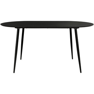 Esstisch LEONIQUE "Eadwine" Tische Gr. B/H/T: 160 cm x 76 cm x 90 cm, schwarz Esstische rund oval Tischplatte aus MDF, verschiedene Größen und Farbvarianten, Höhe 76 cm