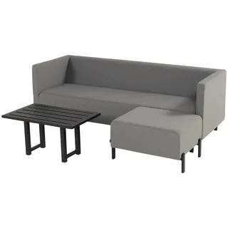 Hartman Dion Set mit Lounge Tisch 80x50x50 cm - Black