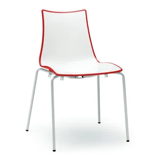 Stapelstuhl Zebra Bicolore - VB - white 212 - white/red