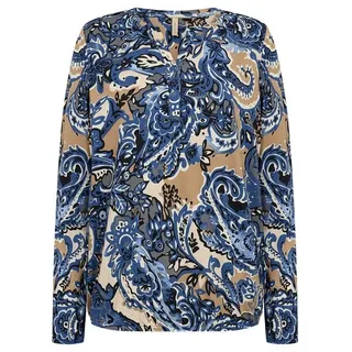 soyaconcept Blusenponcho soyaconcept / Da. Bluse / SC-FELICITY AOP 518 blau M (38)