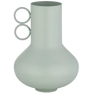 blomus Vase -LOHA- aus Metall | Dekovase in Farbe Desert Sage Grün | Größe S ⌀20 x 15H cm | Ideal für Trocken- oder Plastikbumen