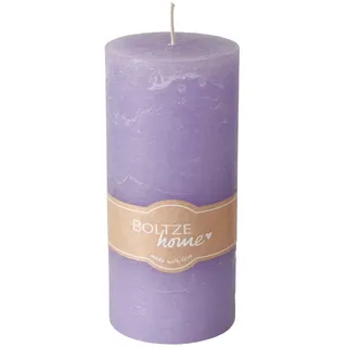 Boltze Stumpenkerze Casual, 15 cm, Ø 7 cm, Lila