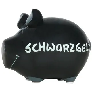 Wurm Spardose Schwarzgeld 12,5 x 9 cm Keramik Schwarz