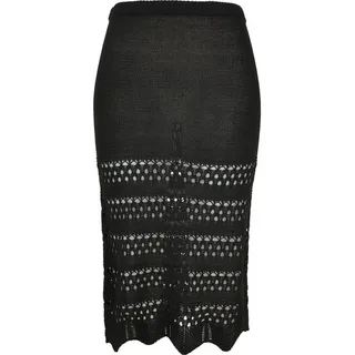 URBAN CLASSICS Crochet Midirock Black M