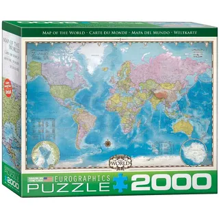 2000 Teile Puzzle Weltkarte Map of the World