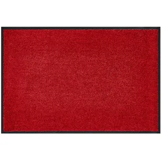 HOMCOM Fußmatte mit Gummiumrandung und rutschhemmende Rückseite rot 150 x 90 x 0,7 cm