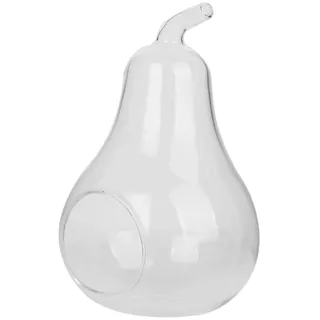 Tiuimk Handgefertigte hängende Glasvase, birnenförmige transparente Vase für Zuhause und Büro, Dekoration, Borosilikatglas