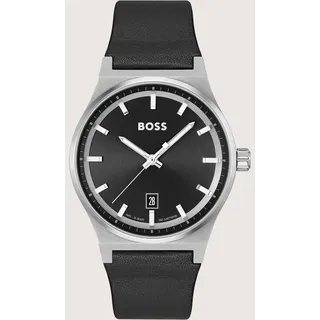 Hugo Boss CANDOR Klassische Quarz Uhr 41 mm, Analog, Datum, 50m wasserdicht - Schwarz