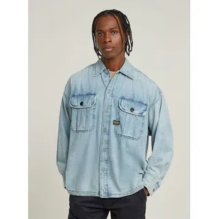 G-Star 2 Pocket Pleated Boxy Hemd Blau S