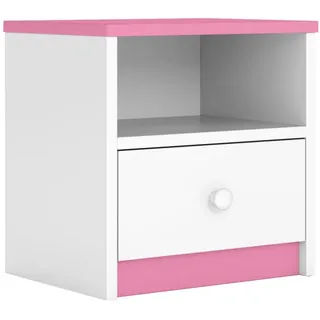 Raumhirsch Furniture Kinder-Nachttisch, Hellrosa, Holzwerkstoff, Rechteckig, 39x40x30 cm, Kinderzimmer & Jugendzimmer, Kindermöbel, Kinderregale