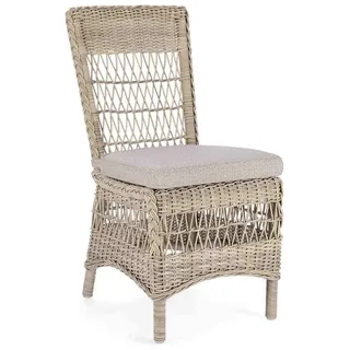 Feeling4Home Gartenstuhl Jupiter mit Kissen, ohne Armlehne beige
