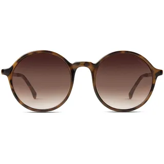 KOMONO Madison Metal Tortoise Rose Gold Unisex Runde Cellulosepropionat-Sonnenbrille für Damen und Herren mit UV-Schutz und kratzfesten Gläsern - Einheitsgröße