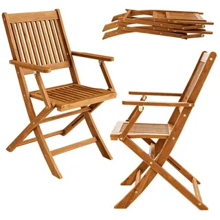 CASARIA Sydney Gartenstuhl 51 x 54 x 92 cm braun 2 St.