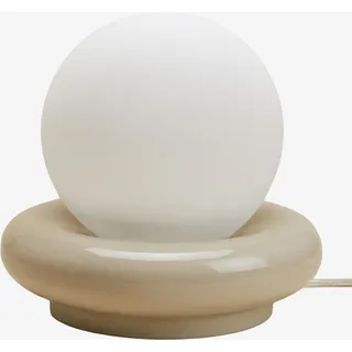 Sklum Tischlampe Aus Keramik Mit Kryx-glaskugel Beige Tapioca