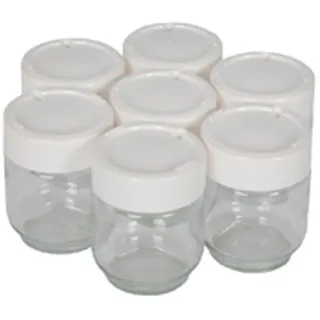 Moulinex A14A03, Topf, Transparent, Weiß, DJC141(0), DJC241(0), YG230131/3H0, YG230131/3H1, YG231531/3H1, YG231932/3H1, YG231E32/3H1, 7 Stück(e) - Transparent/Weiß
