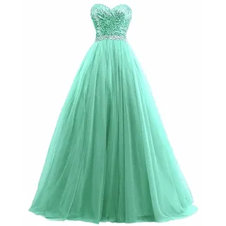 yhfshop Damen Festliche Kleider Maxi Hochzeit,Sexy durchsichtiges Top mit U-Boot-Ausschnitt und Perlen besetztes Partykleid,Crimson,30,Mint Green,42,Damen Abendkleider Lang