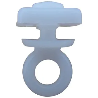 rewagi Feststeller Feststeller mit Ring, Zwischenfeststeller, Stopper, Gardinenschiene, Gardinen, Gardinenschiene, Inennlaufsysteme, (10-St., Größe: 10mm x 10mm / Farbe: weiß), Verkaufseinheit: 10, 25, 50, 100 Stück