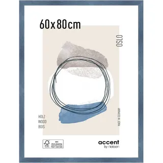 Accent Oslo Holzrahmen modern blau 60x80 cm 1 St.