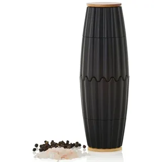 AdHoc MagTwo Salz-/Pfeffermühle 14 cm Schwarz befüllt