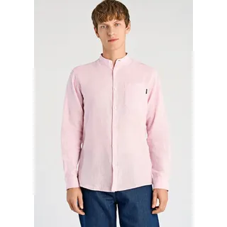 LINDBERGH Leinenhemd Leinenhemd (Langarm) Relaxed Fit rosa L