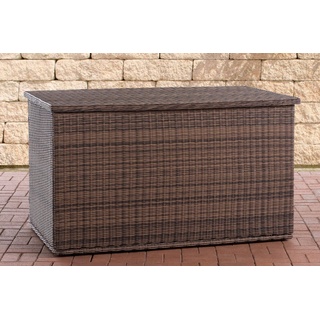 TPFGarden Auflagenbox Comfort 5mm - aus UV-beständigem Polyrattan und Aluminium-Gestell (Aufbewahrungsbox Garten - wasserdichte Gartentruhe, Gartenbox mit 2 hochwertigen Gasliftdämpfer), Maße: Volumen 785 Liter - Außenmaße: (TxBxH): 84 x 148 x 85cm braun