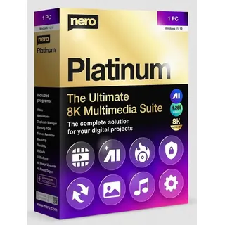 Nero Platinum Unlimited Suite 2026 1PC Win11/10 Dauerlizenz Digitaler Download Deutsch