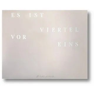 build-yours.de Wanduhr Wortuhr Jupiter in Deutsch - LED Wanduhr zum Aufhängen & Hinstellen (Elegante WordClock aus Stuttgart) grau