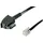 Anschlusskabel international-Pin Out 4-polig 3 m TAE-F-Stecker RJ11/RJ14-Stecker 6P4C