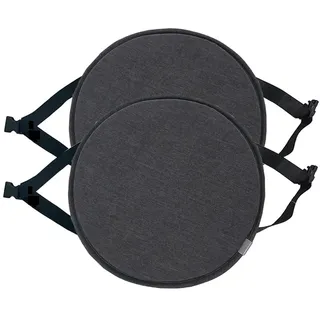 Rundes Stuhlkissen,Runde Sitzkissen For Hohe Hocker Mit Bändern,2er-/4er-Pack Rundes Stuhlpolster,Mehrfarbig Erhältlich, Rutschfeste Hockerpolster For Hocker, Küchenstühle(Blue Gray,28cm(pack of 2))