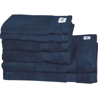 Schöner Wohnen Frottierset SW-Cuddly, Dunkelblau, Textil, 6-teilig, Uni, Oeko-Tex® Standard 100, saugfähig, Aufhängeschlaufe, angenehm weich, hochwertige Qualität, schnelltrocknend, Badtextilien, Handtuch-Sets