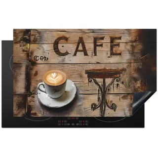 onlywow Herdabdeckplatte 85x52 cm Schwarz