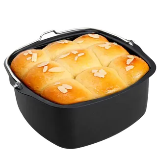 Protoence Backform Airfryer Quadratisch,Heißluftfritteuse-Kuchenform, Heißluftfritteuse-Backform Kochgeschirr-, Antihaftbeschichtet, Multifunktionales Kochgeschirr Zum Backen