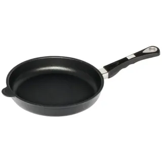 AMT Gastroguss Bratpfanne 26 cm Ø, 5 cm hoch, fester Stiel, nicht induktionsgeeignet, Lotan® Antihaft-Veredelung, Gusspfanne (Aluguss), AMZN-526