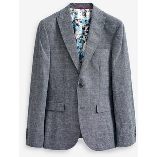 Next Baukastensakko Slim Fit Anzug aus Leinengemisch: Sakko (1-tlg) blau 60/62 (GB: 48R)
